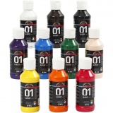 A-Color Acrylfarbe , Glänzend, Sortierte Farben, 10x100 ml/ 1 Pck