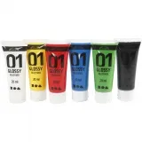 Acrylfarbe, glänzend, Standard-Farben, 6x20 ml/ 1 Pck