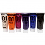 Acrylfarbe Glänzend, Zusätzliche Farben, 6x20 ml/ 1 Pck