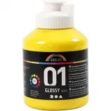 Acrylfarbe, glänzend, Primärgelb, 500 ml/ 1 Fl.