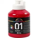 Acrylfarbe, glänzend, Primärrot, 500 ml/ 1 Fl.