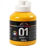 Acrylfarbe, glänzend, Gelb, 500 ml/ 1 Fl.