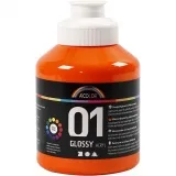Acrylfarbe, glänzend, Orange, 500 ml/ 1 Fl.