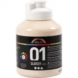 Acrylfarbe, glänzend, Hellbeige, 500 ml/ 1 Fl.