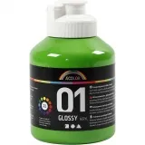 Acrylfarbe, glänzend, Hellgrün, 500 ml/ 1 Fl.