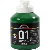 Acrylfarbe, glänzend, Dunkelgrün, 500 ml/ 1 Fl.