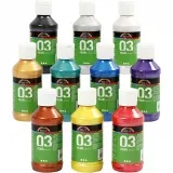 Metallic-Acrylfarbe, Metallic, Sortierte Farben, 10x120 ml/ 1 Pck
