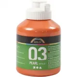 Metallic-Acrylfarbe, Metallic, Orange, 500 ml/ 1 Fl.