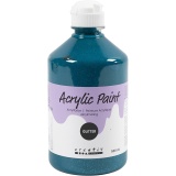 Glitter-Acrylfarbe, Sortierte Farben, 6x500 ml/ 1 Pck