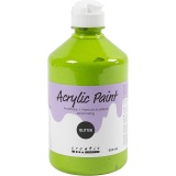 Glitter-Acrylfarbe, Sortierte Farben, 6x500 ml/ 1 Pck