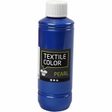 Textilfarbe, Perlmutt, Blau, 250 ml/ 1 Fl.