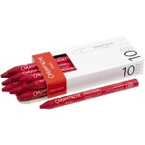 CARAN D’ACHE Neocolor I - Ölkreide, L 10 cm, Dicke 8,5 mm, Karminrot (080), 10 Stk/ 1 Pck