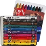 CARAN D’ACHE Neocolor I - Ölkreide, L 10 cm, Dicke 8,5 mm, Sortierte Farben, 10 Stk/ 1 Pck