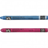 CARAN D’ACHE Neocolor I - Ölkreide, L 10 cm, Dicke 8,5 mm, Sortierte Farben, 10 Stk/ 1 Pck