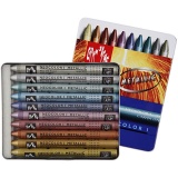CARAN D’ACHE Neocolor I - Ölkreide, L 10 cm, Dicke 8,5 mm, Metallic-Farben, 10 Stk/ 1 Pck