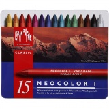 Neocolor I - Ölkreide, L 10 cm, Dicke 8 mm, Sortierte Farben, 15 Stk/ 1 Pck