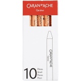 CARAN D’ACHE Neocolor I - Ölkreide, L 10 cm, Dicke 8,5 mm, Lachsfarbig (051), 10 Stk/ 1 Pck