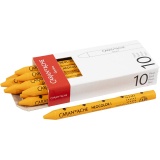 CARAN D’ACHE Neocolor I - Ölkreide, L 10 cm, Dicke 8,5 mm, Orange (030), 10 Stk/ 1 Pck