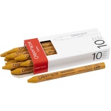 CARAN D’ACHE Neocolor I - Ölkreide, L 10 cm, Dicke 8,5 mm, Ocker (035), 10 Stk/ 1 Pck