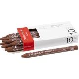 CARAN D’ACHE Neocolor I - Ölkreide, L 10 cm, Dicke 8,5 mm, Braun (059), 10 Stk/ 1 Pck