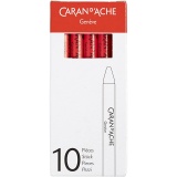 CARAN D’ACHE Neocolor I - Ölkreide, L 10 cm, Dicke 8,5 mm, Scharlachrot (070), 10 Stk/ 1 Pck