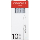 CARAN D’ACHE Neocolor I - Ölkreide, L 10 cm, Dicke 8,5 mm, Hellgrau (003), 10 Stk/ 1 Pck