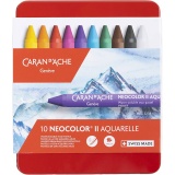 CARAN D’ACHE Neocolor II, L 10 cm, Dicke 8,5 mm, Sortierte Farben, 10 Stk/ 1 Pck