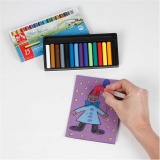 CARAN D’ACHE Neocolor II, Junior, L 5 cm, Dicke 8,5 mm, Sortierte Farben, 15 Stk/ 1 Pck