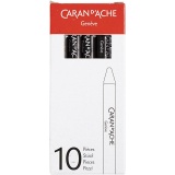 CARAN D’ACHE Neocolor II, L 10 cm, Dicke 8,5 mm, Black (009), 10 Stk/ 1 Pck