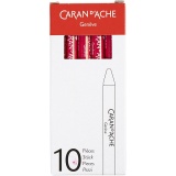 CARAN D’ACHE Neocolor II, L 10 cm, Dicke 8,5 mm, Karminrot (080), 10 Stk/ 1 Pck