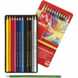 CARAN D’ACHE Supracolor II, L 17 cm, Mine 3.8 mm, Sortierte Farben, 12 Stk/ 1 Pck