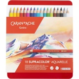CARAN D’ACHE Supracolor II, L 17 cm, Mine 3.8 mm, Sortierte Farben, 18 Stk/ 1 Pck