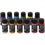 Stoffmalfarbe, Deckend, Sortierte Farben, 12x50 ml/ 1 Pck
