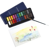 Wasserfarben-Set, Größe 12x30 mm, Sortierte Farben, 24 Farbe/ 1 Pck