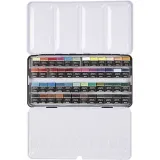 Art Aquarellfarben, Halbwannen, Größe 10x15x20 mm, Standard-Farben, 48 Farbe/ 1 Pck