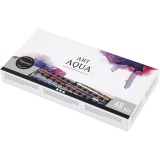 Art Aquarellfarbe, Halbwannen, Größe 10x15x20 mm, Standard-Farben, 48 Farbe/ 1 Pck