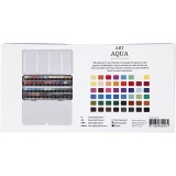 Art Aqua Aquarellfarbe, Halbwannen, Größe 10x15x20 mm, Standard-Farben, 48 Farbe/ 1 Pck