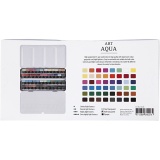 Art Aquarellfarbe, Halbwannen, Größe 10x15x20 mm, Standard-Farben, 48 Farbe/ 1 Pck