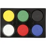 Wasserfarben, H 16 mm, D 44 mm, Primärfarben, 1 Pck