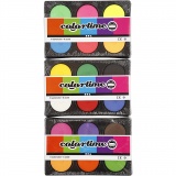 Aquarellfarben, H 16 mm, D 44 mm, Neonfarben, Zusätzliche Farben, 1 Pck