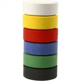 Wasserfarben, H 16 mm, D 44 mm, Primärfarben, 6 Stk/ 1 Pck
