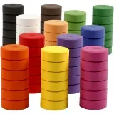 Wasserfarben, H 16 mm, D 44 mm, Nachfüllblock, 72 Stk/ 1 Pck