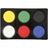 Wasserfarben, H 19 mm, D 57 mm, Primärfarben, 1 Pck