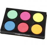 Aquarellfarben, H 16 mm, D 44 mm, Neonfarben, 1 Pck