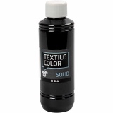 Stoffmalfarbe, Deckend, Schwarz, 250 ml/ 1 Fl.