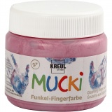 Mucki Fingerfarbe, Metallic-Rosa, 150 ml/ 1 Dose