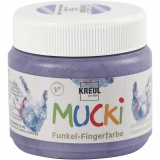 Mucki Fingerfarbe, Metallic-Lila, 150 ml/ 1 Dose