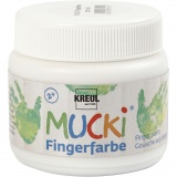 Mucki Fingerfarbe, Weiß, 150 ml/ 1 Dose