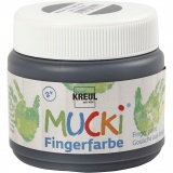Mucki Fingerfarbe, Schwarz, 150 ml/ 1 Dose