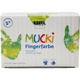 Mucki Fingerfarbe, Sortierte Farben, 6x150 ml/ 1 Pck